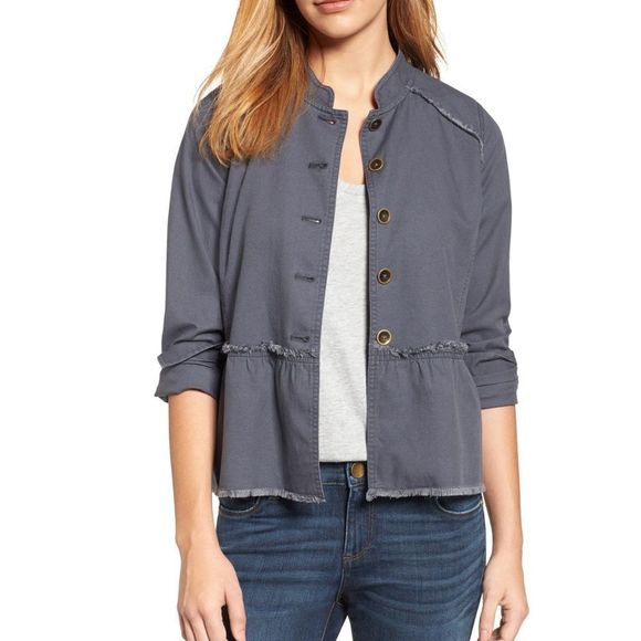 Caslon Jackets & Blazers - Caslon Twill Peplum Jacket